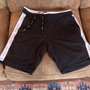 Calvin Klein black shorts. Thin jogging material. Like new.